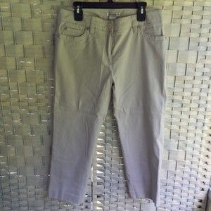 Hannah Size 6 Grayish / White Stretch Trouser Capri Crop Pants  Dressy Classy